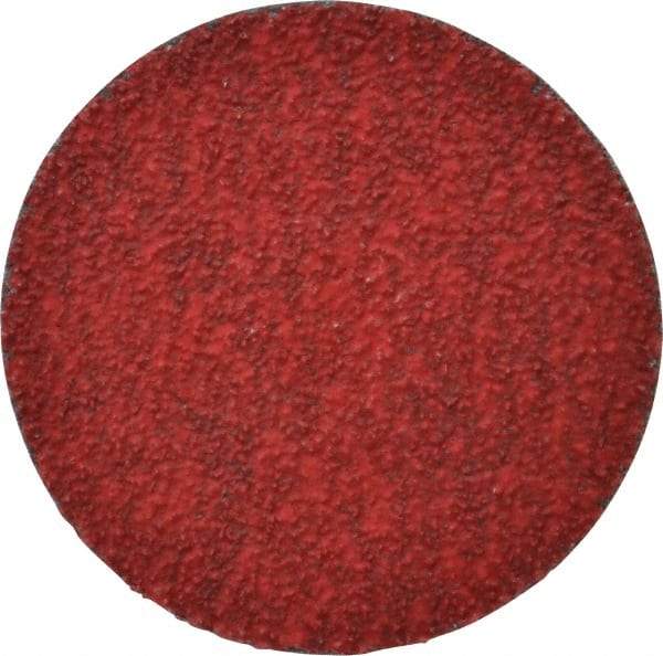 Merit Abrasives - 3" Disc Diam, 36 Grit, Ceramic Quick Change Disc - Type R Attaching System, Coated, Very Coarse Grade, 20,000 RPM - Industrial Tool & Supply