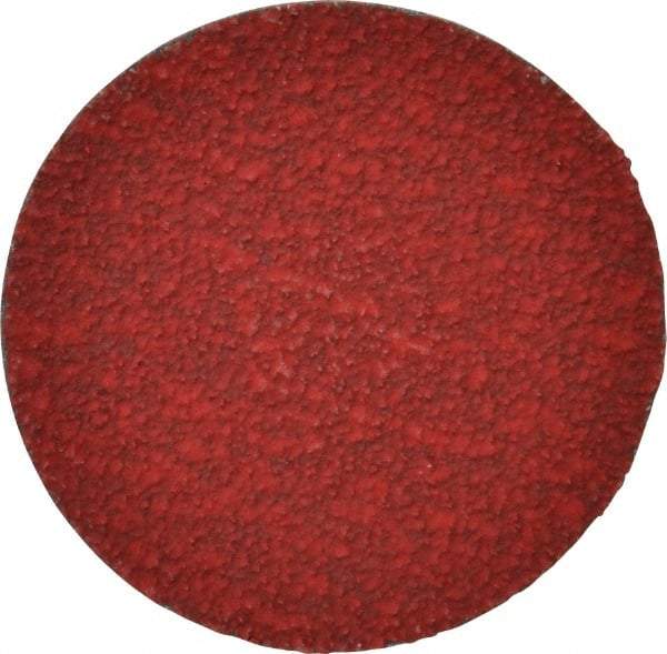 Merit Abrasives - 3" Disc Diam, 40 Grit, Ceramic Quick Change Disc - Type R Attaching System, Coated, Coarse Grade, 20,000 RPM - Industrial Tool & Supply
