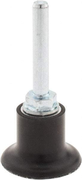 Merit Abrasives - 1-1/2" Diam Quick-Change Type S Disc Backing Pad - 1/4" Shank Diam, Medium Density, 30,000 RPM, PowerLock Holder Compatible - Industrial Tool & Supply