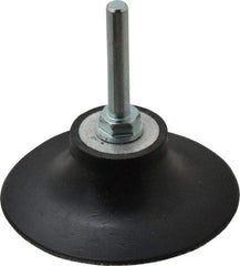 Merit Abrasives - 3" Diam Quick-Change Type R Disc Backing Pad - 1/4" Shank Diam, Medium Density, 20,000 RPM, Power-Lock Type 3 Compatible - Industrial Tool & Supply