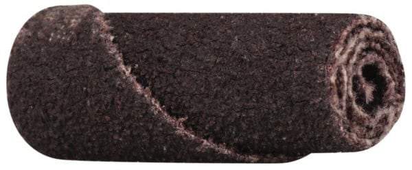 Merit Abrasives - 3/8" Max Roll Diam x 1" OAL, 60 Grit Aluminum Oxide Straight Cartridge Roll - 1/8" Pilot Hole Diam, Medium Grade, 23,000 Max RPM - Industrial Tool & Supply