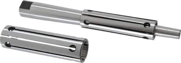 Interstate - 1 to 1-1/4" Grip, Expanding Lathe Mandrel - 1" Shank Diam, 4" Sleeve Length, 9" Arbor Length - Industrial Tool & Supply