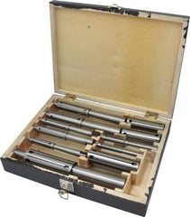 Interstate - 1/2 to 2" Face Diam, Expanding Lathe Mandrel Set - 1/2 to 2" Grip, 8 Pieces - Industrial Tool & Supply