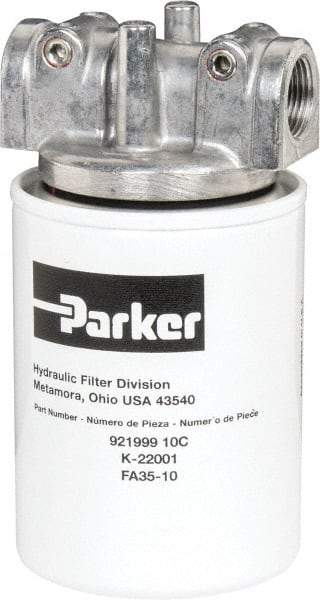 Parker - 3/4 NPTF, 10 Micron, Filter Assembly - Cellulose - Industrial Tool & Supply