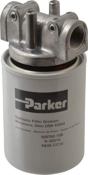 Parker - 3/4 NPTF, 10 Micron, Filter Assembly - Microglass - Industrial Tool & Supply