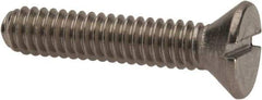 Value Collection - 1/4-20 UNC, 1-1/4" OAL Slotted Drive Machine Screw - Flat Head, Grade 316 Stainless Steel, Uncoated, Without Washer - Industrial Tool & Supply