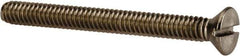 Value Collection - 1/4-20 UNC, 2-1/2" OAL Slotted Drive Machine Screw - Flat Head, Grade 316 Stainless Steel, Uncoated, Without Washer - Industrial Tool & Supply