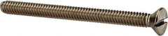 Value Collection - 1/4-20 UNC, 3" OAL Slotted Drive Machine Screw - Flat Head, Grade 316 Stainless Steel, Uncoated, Without Washer - Industrial Tool & Supply