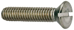 Value Collection - 5/16-18 UNC, 1-1/2" OAL Slotted Drive Machine Screw - Flat Head, Grade 316 Stainless Steel, Uncoated, Without Washer - Industrial Tool & Supply