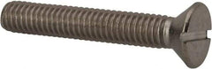 Value Collection - 5/16-18 UNC, 2" OAL Slotted Drive Machine Screw - Flat Head, Grade 316 Stainless Steel, Uncoated, Without Washer - Industrial Tool & Supply