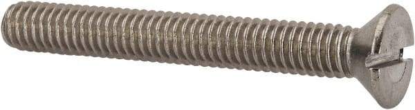 Value Collection - 5/16-18 UNC, 2-1/2" OAL Slotted Drive Machine Screw - Flat Head, Grade 316 Stainless Steel, Uncoated, Without Washer - Industrial Tool & Supply