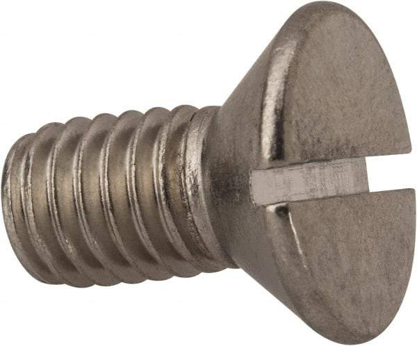Value Collection - 3/8-16 UNC, 3/4" OAL Slotted Drive Machine Screw - Flat Head, Grade 316 Stainless Steel, Uncoated, Without Washer - Industrial Tool & Supply