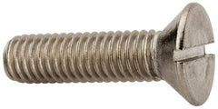 Value Collection - 3/8-16 UNC, 1-1/2" OAL Slotted Drive Machine Screw - Flat Head, Grade 316 Stainless Steel, Uncoated, Without Washer - Industrial Tool & Supply