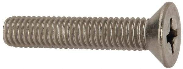 Value Collection - 3/8-16 UNC, 2" OAL Slotted Drive Machine Screw - Flat Head, Grade 316 Stainless Steel, Uncoated, Without Washer - Industrial Tool & Supply