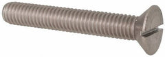 Value Collection - 3/8-16 UNC, 2-1/2" OAL Slotted Drive Machine Screw - Flat Head, Grade 316 Stainless Steel, Uncoated, Without Washer - Industrial Tool & Supply