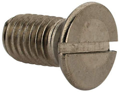 Value Collection - 1/2-13 UNC, 1" OAL Slotted Drive Machine Screw - Flat Head, Grade 316 Stainless Steel, Uncoated, Without Washer - Industrial Tool & Supply