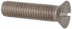 Value Collection - 1/2-13 UNC, 2" OAL Slotted Drive Machine Screw - Flat Head, Grade 316 Stainless Steel, Uncoated, Without Washer - Industrial Tool & Supply
