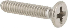 Value Collection - #6-32 UNC, 3/4" OAL Phillips Drive Machine Screw - Flat Head, Grade 316 Stainless Steel, Uncoated, Without Washer - Industrial Tool & Supply