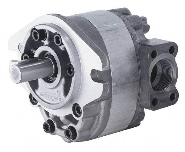 Parker - 2.6 GPM, 7/8-14 UNF-2B SAE Inlet Size, 2,500 RPM, 1/2" Shaft Diam, SAE AA Mount, Hydraulic Gear Pump - 2.56 GPM at 1,800 RPM, 5.13 GPM at 3,600 RPM, 2,500 psi Max Working Pressure, 7/8-14 SAE Port Size - Industrial Tool & Supply