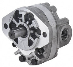 Parker - 7.3 GPM, 1-1/6-12 UNF-2B SAE Inlet Size, 2,500 RPM, 3/4" Shaft Diam, SAE A Mount, Hydraulic Gear Pump - 7.34 GPM at 1,800 RPM, 14.68 GPM at 3,600 RPM, 2,500 psi Max Working Pressure, 1-1/16-12 SAE Port Size - Industrial Tool & Supply