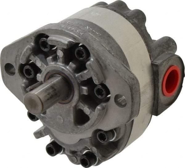 Parker - 11.5 GPM, 1-1/6-12 UNF-2B SAE Inlet Size, 2,500 RPM, 3/4" Shaft Diam, SAE A Mount, Hydraulic Gear Pump - 11.48 GPM at 1,800 RPM, 22.9 GPM at 3,600 RPM, 2,500 psi Max Working Pressure, 1-1/16-12 SAE Port Size - Industrial Tool & Supply