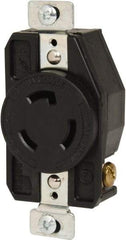 Cooper Wiring Devices - 250 VAC, 20 Amp, L6-20R NEMA, Self Grounding Receptacle - 2 Poles, 3 Wire, Female End, Black - Industrial Tool & Supply