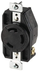 Cooper Wiring Devices - 480 VAC, 30 Amp, L8-30R NEMA, Self Grounding Receptacle - 2 Poles, 3 Wire, Female End, Black - Industrial Tool & Supply