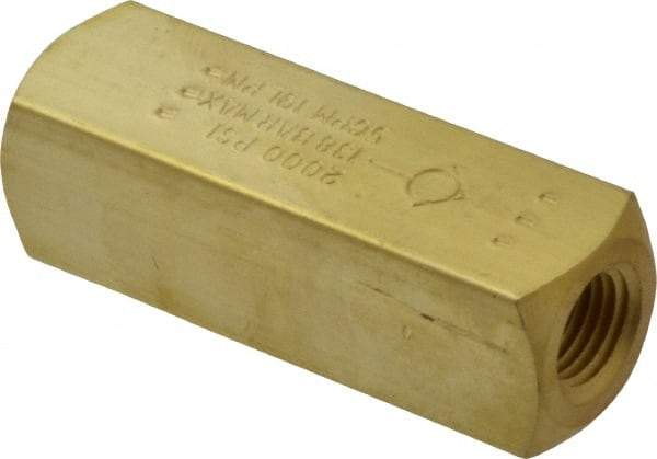 Parker - 5 GPM 1/4 Inlet Brass Hydraulic Control Valve - 1/4-18 Thread - Industrial Tool & Supply