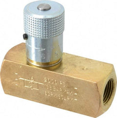 Parker - 8 GPM 3/8 Inlet Brass Hydraulic Control Valve - 3/8-18 Thread - Industrial Tool & Supply