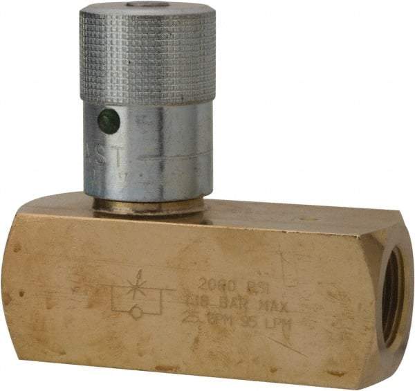 Parker - 25 GPM 3/4 Inlet Brass Hydraulic Control Valve - 3/4-14 Thread - Industrial Tool & Supply