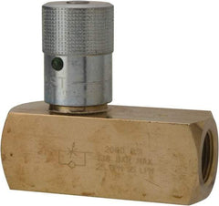 Parker - 25 GPM 3/4 Inlet Brass Hydraulic Control Valve - 3/4-14 Thread - Industrial Tool & Supply