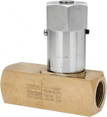 Parker - 40 GPM 1 Inlet Brass Hydraulic Control Valve - 1 - 11-1/2 Thread - Industrial Tool & Supply