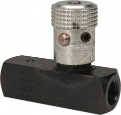 Parker - 3 GPM 1/8 Inlet Steel Hydraulic Control Valve - 1/8-27 Thread - Industrial Tool & Supply
