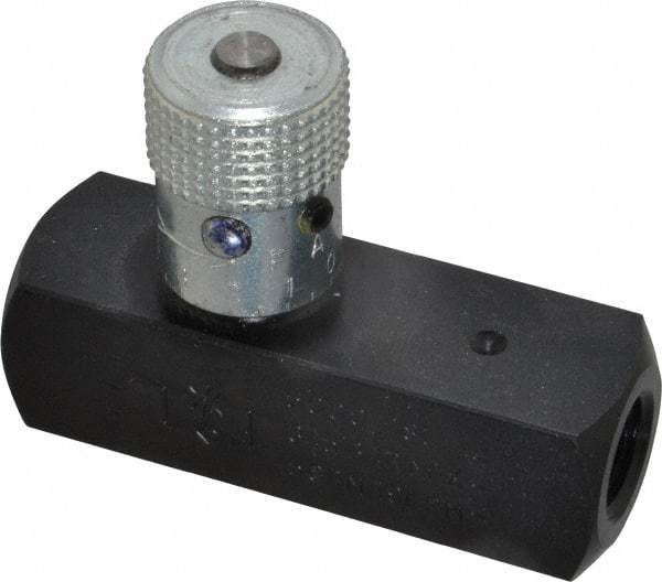 Parker - 5 GPM 1/4 Inlet Steel Hydraulic Control Valve - 1/4-18 Thread - Industrial Tool & Supply