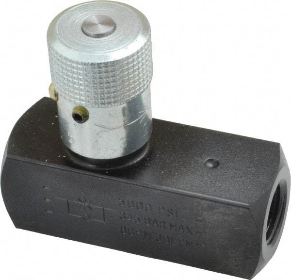 Parker - 8 GPM 3/8 Inlet Steel Hydraulic Control Valve - 3/8-18 Thread - Industrial Tool & Supply