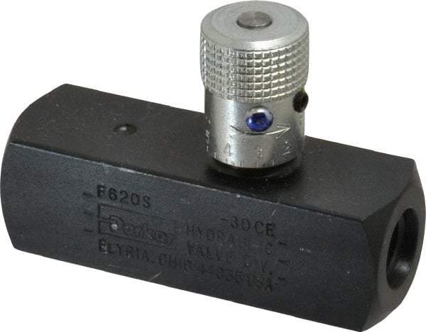 Parker - 5 GPM 9/16 Inlet Steel Hydraulic Control Valve - 9/16-18 Thread - Industrial Tool & Supply