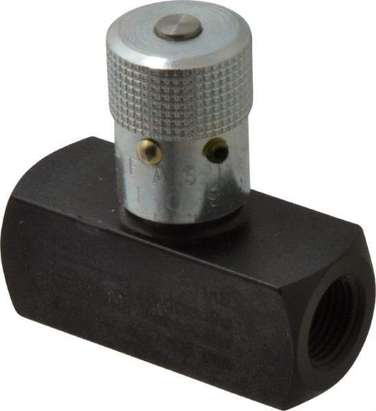 Parker - 8 GPM 3/8 Inlet Steel Hydraulic Control Valve - 3/8-18 Thread - Industrial Tool & Supply