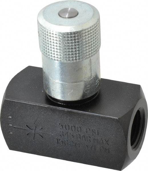 Parker - 15 GPM 1/2 Inlet Steel Hydraulic Control Valve - 1/2-14 Thread - Industrial Tool & Supply