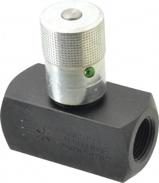 Parker - 25 GPM 3/4 Inlet Steel Hydraulic Control Valve - 3/4-14 Thread - Industrial Tool & Supply