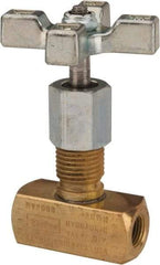 Parker - 3 GPM 1/8 Inlet Brass Hydraulic Control Valve - 1/8-27 Thread - Industrial Tool & Supply