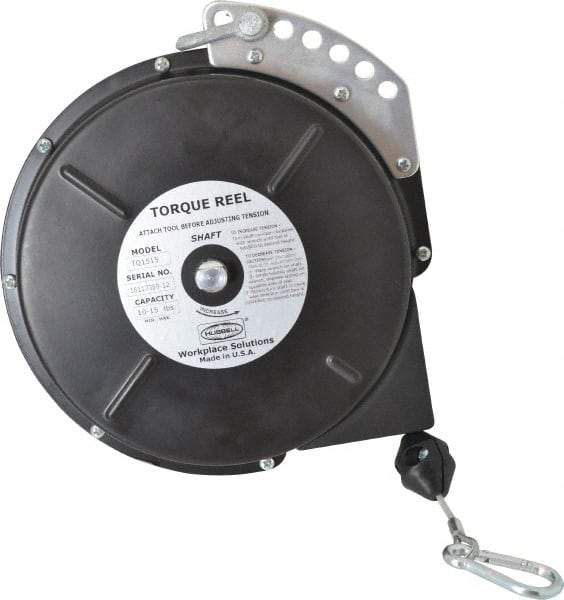 Qualtech - 15 Lb Load Capacity, 15' Travel Distance, Tool Balancer - Steel Cable, Steel Housing, Tension Adjustment, Locking Mechanism - Industrial Tool & Supply