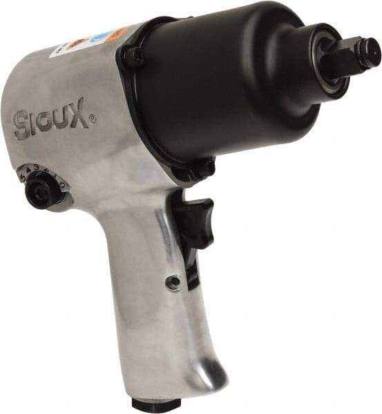 Sioux Tools - 1/2" Drive, 8,000 RPM, 425 Ft/Lb Torque Impact Wrench - Pistol Grip Handle, 1,200 IPM, 4 to 16.8 CFM, 1/4" NPT Inlet - Industrial Tool & Supply