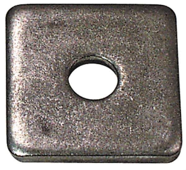 Gibraltar - 3/4" Bolt, 2" Square, Galvanized Finish, Steel Square Flat Washer - 13/16" ID, 1/4" Thick - Industrial Tool & Supply