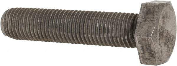 Value Collection - M10x1.25mm Metric Fine, 45mm Length Under Head Hex Head Cap Screw - Fully Threaded, Grade 8.8 Steel, Uncoated, 17mm Hex - Industrial Tool & Supply