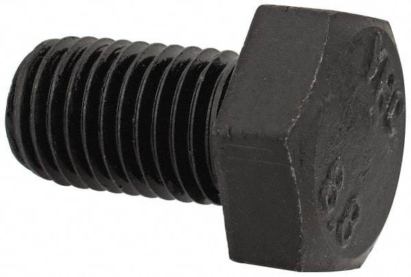 Value Collection - M12x1.50mm Metric Fine, 20mm Length Under Head Hex Head Cap Screw - Fully Threaded, Grade 8.8 Steel, Uncoated, 19mm Hex - Industrial Tool & Supply