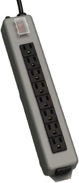 Tripp-Lite - 9 Outlets, 120 VAC15 Amps, 15' Cord, Power Outlet Strip - Keyhole, Tab Mount, 5-15 NEMA Configuration, 13-3/4" Strip - Industrial Tool & Supply