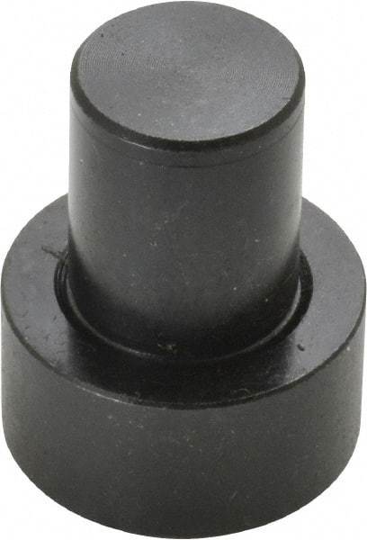 Gibraltar - 1-7/32" OAL, 1/2" Head Height, 1" OD, Low Carbon Steel, Ground, Press Fit Rest Button - Black Oxide Coating, 5/8" Pin Diam - Industrial Tool & Supply