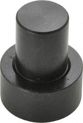 Gibraltar - 1-7/32" OAL, 1/2" Head Height, 1" OD, Low Carbon Steel, Ground, Press Fit Rest Button - Black Oxide Coating, 5/8" Pin Diam - Industrial Tool & Supply