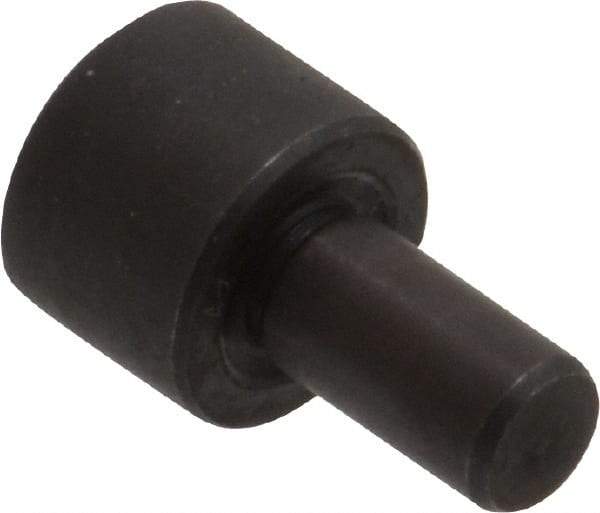 Gibraltar - 27/32" OAL, 3/8" Head Height, 1/2" OD, 52100 Steel, Unground, Press Fit Rest Button - Black Oxide Coating, 1/4" Pin Diam - Industrial Tool & Supply
