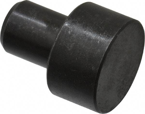 Gibraltar - 1-3/32" OAL, 1/2" Head Height, 7/8" OD, 52100 Steel, Unground, Press Fit Rest Button - Black Oxide Coating, 1/2" Pin Diam - Industrial Tool & Supply